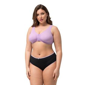 Ulla Popken 689668 Leylak Kadın Spor Sütyen