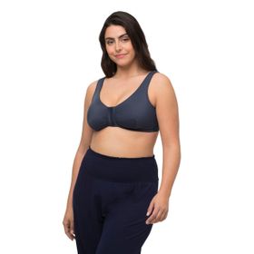 Ulla Popken 689668 Siyah Kadın Spor Sütyen