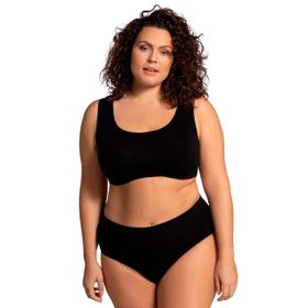 Ulla Popken 790724 Siyah Kadın Spor Sütyen