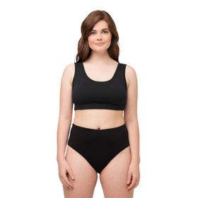 Ulla Popken 790724 Siyah Kadın Spor Sütyen