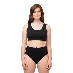 Ulla Popken 790724 Siyah Kadın Spor Sütyen