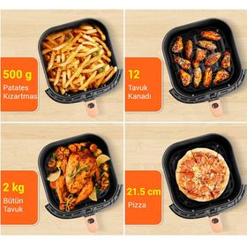 Ultenic K10 XL Airfryer 5 lt Siyah Fritöz