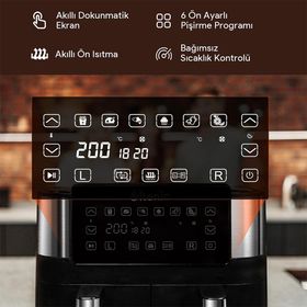 Ultenic K20 XXL 8 lt Siyah Airfryer
