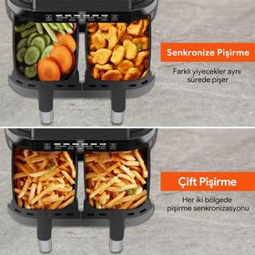 Ultenic K20 XXL 8 lt Siyah Airfryer