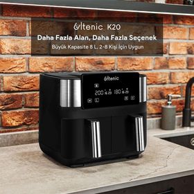 Ultenic K20 XXL 8 lt Siyah Airfryer