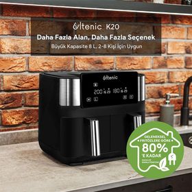 Ultenic K20 XXL 8 lt Siyah Airfryer