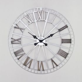 Ultima Regal 2686 S2B Ultıma Ferforje 64cm Gümüş İskelet Orta Boy Roma Rakamlı Duvar Saati