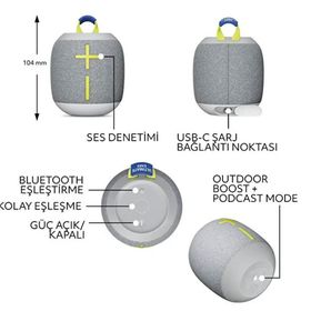 Ultimate Ears Wonderboom 4 Taşınabilir Su Geçirmez Bluetooth Hoparlör