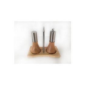 UltraForm 12 Cm Ahşap Standlı Tuzluk Ve Biberlik Seti