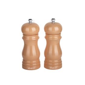 UltraForm 14 cm Pembe Ahşap Karabiber ve Tuz Değirmen Seti