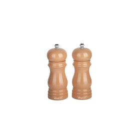 UltraForm 14 cm Pembe Ahşap Karabiber ve Tuz Değirmen Seti