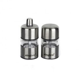UltraForm 7 cm Metal Karabiber ve Tuz Değirmen Seti