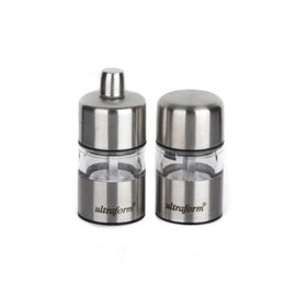 UltraForm 7 cm Metal Karabiber ve Tuz Değirmen Seti