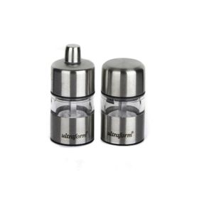 UltraForm 7 cm Metal Karabiber ve Tuz Değirmen Seti