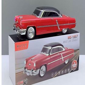 Ultratekno 1952 Lincoln Capri Model Retro Araba Kırmızı Bluetooth Hoparlör