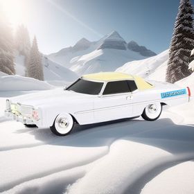 Ultratekno 1966 Cadillac Model Retro Araba Beyaz Bluetooth Hoparlör