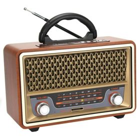 Ultratekno BT5.0 UT-157BT Nostaljik Görünümlü Ahşap Radyo Bluetooth Hoparlör