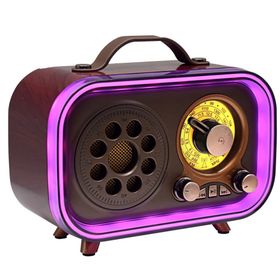 Ultratekno M-1315BT Retro Radyo Şarjlı 3 Band Koyu Gri Bluetooth Hoparlör