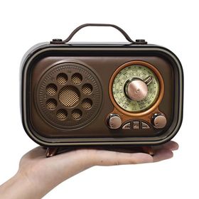 Ultratekno M-1315BT Retro Radyo Şarjlı Açık Gri Bluetooth Hoparlör