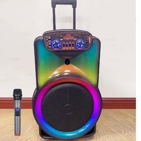 Ultratekno NDR Y-12 Full RGB Panel 40 W Taşınabilir Büyük Boy Mikrofonlu Siyah Bluetooth Hoparlör