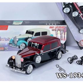 Ultratekno WS-1934 Pontiac Sedan Diecast Araba Siyah Kırmızı Bluetooth Hoparlör