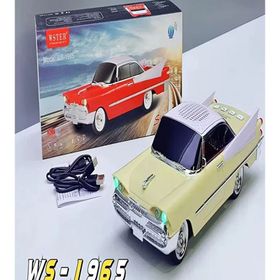 Ultratekno WS-1965BT Dodge 59 Model Retro Araba Bej Bluetooth Hoparlör