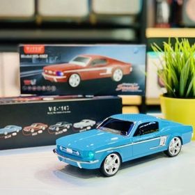 Ultratekno WS-1967BT Ford Mustang GT 1967 Model 10 W FM Radyo USB TF AUX Destekli Speaker Açık Mavi Bluetooth Hoparlör