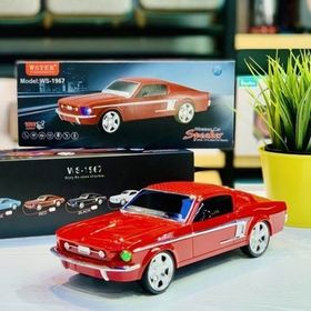 Ultratekno WS-1967BT Ford Mustang GT 1967 Model 10 W FM Radyo USB TF AUX Destekli Speaker Kırmızı Bluetooth Hoparlör