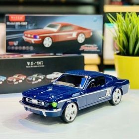 Ultratekno WS-1967BT Ford Mustang GT 1967 Model 10 W FM Radyo USB TF AUX Destekli Speaker Koyu Mavi Bluetooth Hoparlör