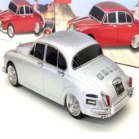 Ultratekno WS-596BT 1967 Model Jaguar Mark 2 10 W FM Radyo USB TF AUX Destekli Speaker Gümüş Bluetooth Hoparlör
