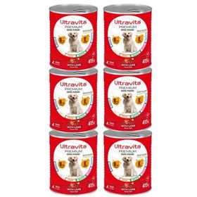 Ultravita Yüksek Proteinli Kuzu Etli Konserve Yaş 6x415 gr Kedi Mama