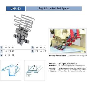 Uma A1079 25x12 mm / UMA-23 Sağ-Sol Arabiyeli Şerit Aparatı