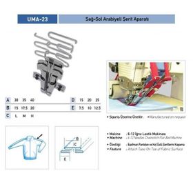 Uma A1079 25x12 mm / UMA-23 Sağ-Sol Arabiyeli Şerit Aparatı