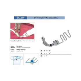 Uma A1231-1 Ayak Ucu 20X5 mm UMA-237(KS66) Çift Kıvırma Şerit Apara