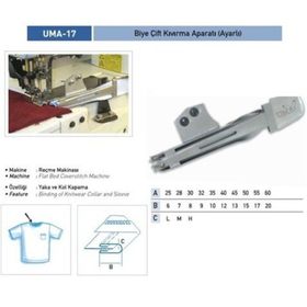 Uma A1377 28X7mm / UMA-17 Reçme Bant Ayarlı Çift Kıvırma Apara