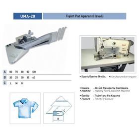 Uma A1379-4 60 mm 20 mm / UMA-20 Tshirt Havalı Pat Apara