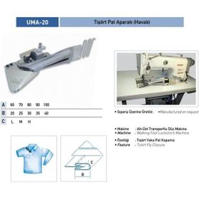 Uma A1379-4 60 mm 20 mm / UMA-20 Tshirt Havalı Pat Apara