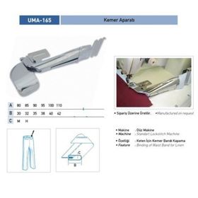 Uma B1354 85x32 mm / UMA-165 Lastikli Kemer Apara