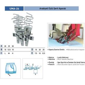 Uma İ014-10 30X10 mm / UMA-24 Arabiyeli Üçlü Şerit Aparatı
