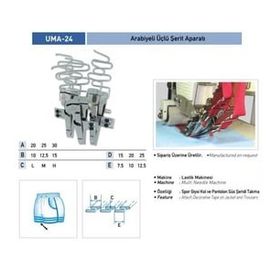 Uma İ014-10 30X10 mm / UMA-24 Arabiyeli Üçlü Şerit Aparatı