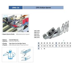 Uma U1181 20X10 mm / UMA-34 Çift Arabiye Aparatı