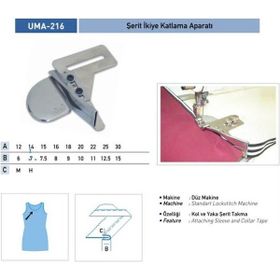 Uma UMA216 16X8 mm / UMA-216 Şerit İkiye Katlama Apara