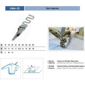 Uma UMA25K 20X10 mm / UMA-25K Çiftli Şerit Apara