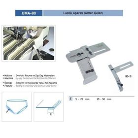 Uma UMA80 Sabit 5 mm / UMA-80 Alttan Gelen Lastik Aparat