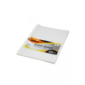 Umix 100x10 Paket A4 Delikli Poşet Dosya