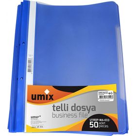 Umix 50'li Paket Mavi Telli Dosya