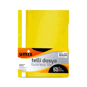 Umix 50'li Paket Sarı Telli Dosya