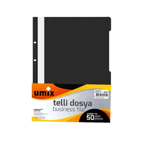 Umix 50'li Paket Siyah Telli Dosya