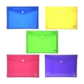 Umix A4 Neon Sarı 12'li Paket Çıtçıtlı Zarf Dosya