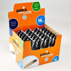 Umix Metal Gövdeli 18 mm Maket Bıçağı